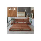 worldofwood Çift Kişilik Ahşap Karyola + Başlık , Palet Yatak Ahşap Karyola