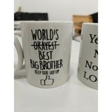 World's Best Big Brother Kupa - En İyi Ağabey Komik Seramik Bardak Kardeş Hediyesi 325ml
