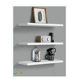 Worldstil Dekoratif 3 raflı gizli monte duvar rafi 50*12cm