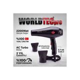 Worldtec WT-5500PRO 2200 W Turbo Profesyonel Kuaför Fön & Saç Kurutma Makinesi Ac Motor Güçlü Motor Kalitesi