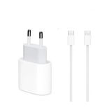 Worldway iPhone 15 Usb-C Şarj Seti Type-C 15 Hızlı Şarj Aleti + Kablo 25W - Beyaz