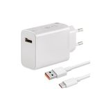Worldway Poco X3 Nfc Için Xiaomi 33W Type-C Seyahat Tipi Güç Adaptörü Mdy-11-Ez – Beyaz
