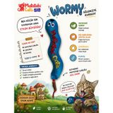 Wormy Sesli Ve Doğal Matatabili Peluş Kedi Oyuncağı 17 Cm (kedi Otu/nanesi Içermez)