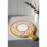 Worn Gold Peynir Sunum Tabağı 26 cm - Çok Renkli