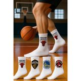 WORTHY SOCKS 4'lü Karakterli Renkli Desenli Spor Kolej Çorap 4 Çift
