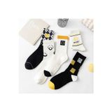 Worthy Socks 5 Çift Unisex Karışık Renkli Pamuklu Tenis Kolej Çorap