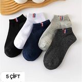 Worthy Socks 5 Li Erkek Patik Çorap Seti 5 Çift - Çok Renkli - 39 - 43