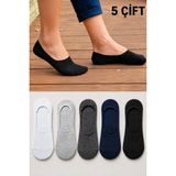 Worthy Socks 5'li Erkek Babet Görünmez Çorap Seti 5 Çift - Çok Renkli - 40 - 44