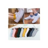 Worthy Socks 6'çift Karikatür Renkli Ayı Kafası Desenli Kısa Ayak Bilek Çorap Seti