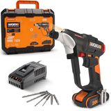 Worx Li-Ion Döner Kafa ve Çift Mandrenli Şarjlı Matkap 20VOLT/2.0AH + 6 Parça Uç