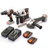 Worx WXKS6 WX354.9+WX380.9+WX812.9+W20V/2Ah Pro Kombo Set