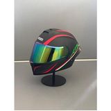 Wosen WS-202 Güneş Gözlüklü Çene Açılır Kask Siyah Vizörlü A6 2XL Beden ile Yüksek Koruma