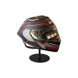 Wosen WS-602 Güneş Gözlüklü Full Face Kask (Şeffaf Vizörlü) Matt Black K1 (602) - Kırmızı