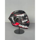 Wosen WS-602 Güneş Gözlüklü Full Face Kask (Şeffaf Vizörlü) Matt Black W3 (602)