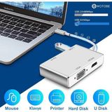 Wotobe 4'Ü 1 Arada Macbook Pc Projektör Hdtv Uyumlu Usb-C Usb Vga Dvı Hdmı Dönüştürücü Adaptör