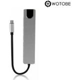 Wotobe 8'İ 1 Arada 4K 60Hz Usb Type C Sd Tf Hdtv Rj45 Dönüştürücü Hub
