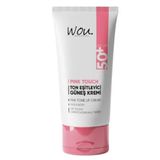 Wou World Of Unique Pink Touch Ton Eşitleyici ve Aydınlatıcı SPF 50+ 50 ML Güneş Kremi