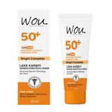 Wou World Of Unique SPF 50+ 50 ml Leke Karşıtı Suya Dayanıklı 4 Mevsime Uygun Kolay Emilim Yüksek Koruma Güneş Kremi