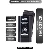 WOU World of Unique WOU Beyaz Kapatıcı Tarak Uçlu Saç Stick Siyah Renk Pratik Uygulama Özelliği ile