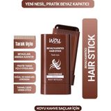 WOU World of Unique WOU Koyu Kahverengi Beyaz Kapatıcı Tarak Uçlu Saç Stick Uzun Süre Kalıcı Doğal Görünüm