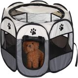 Woucnd Köpek oyun parkı, Katlanabilir Yavru Oyun Parkı, Evcil Hayvan Oyun Parkı Taşıyıcı Açılır Çadır 8 Panel Örgü Kapak Sevimli Tasarım 600D Yumuşak Oxford Oyun Parkı Köpek Kulübesi İç-Dış Mekan Köpek Kedi