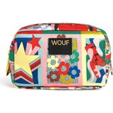 Wouf Discobabe Renkli Baskılı Kadın Makyaj Çantası 15 x 10 cm - Renkli Baskılı Şık Makyaj Çantası