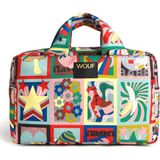 Wouf Discobabe Renkli Baskılı Kadın Makyaj Çantası 29 x 18 cm - Renkli Baskılı Şık Makyaj Çantası
