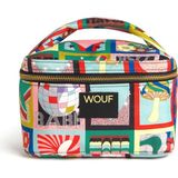 Wouf Discobabe Vanity Renkli Baskılı Kadın Makyaj Çantası 20 x 12 cm - Renkli Baskılı Şık Makyaj Çantası