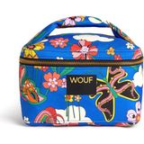 Wouf Happyland Vanity Renkli Baskılı Kadın Makyaj Çantası 20 x 12 cm - Renkli Baskılı Şık Makyaj Çantası