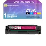 Woungzha 213A Toner Kartuşu Uyumlu H P 213A W2130A W2131A W2132A W2133A Renkli Lazer Enterprise 5700DN 6700DN 6701DN MFP 5800DN 6800DN Yazıcı (1 Macenta)
