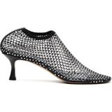 Woven Siyah/gümüş Tekstil Kadın Stiletto & Abiye