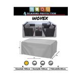 wovex Premium Kalın Bahçe Mobilya Brandası 160x100x80 Cm Masa Sandalye Koruma Örtüsü Gri Su Geçirmez
