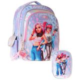 Wow Generation Cool Kız Çocuk (Mavi - Pembe) Ilkokul Okul Çantası ve Kalemlik Seti - SETWG-W6039C