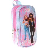 Wow Generation Kız Çocuk Wonderful Baskılı Pembe - Turkuaz Ilkokul Kalem Çantası - Okul Kalemliği - W6071