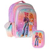 Wow Generation Star Kız Çocuk (Pembe - Mor) Ilkokul Okul Çantası ve Kalemlik Seti - SETWG-W6033C