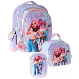 Wow Generation Üçlü Ilkokul Okul Çanta Seti - Mavi - Pembe - Cool Desenli - Kız Çocuk - SETWG-W6039A