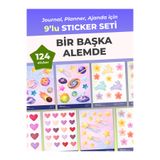 WOW sparks! BİR BAŞKA ÂLEMDE, Uzay, Tavşan, Çiçek ve Kalp Sticker Seti, Journal & Scrapbook Koleksiyonu