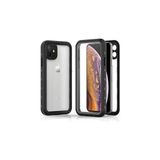 Wowacs Apple iPhone 12 Mini ile Uyumlu Kılıf Su Geçirmez 360 Derece Koruma Waterproof Telefon Kılıfı - Siyah