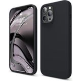 Wowacs Apple iPhone 12 Pro Max ile Uyumlu Telefon Kılıfı Kadife Iç Yüzey Soft Tasarım Lansman Kılıf - Siyah