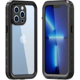 Wowacs Apple iPhone 13 Pro ile Uyumlu Kılıf Su Geçirmez 360 Derece Koruma Waterproof Telefon Kılıfı - Siyah
