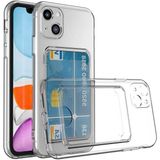 Wowacs Apple iPhone 14 Plus Uyumlu Kılıf Kartlık Bölmeli Arkası Şeffaf Soft Dayanıklı Kılıf Kapak