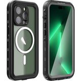 Wowacs Apple iPhone 14 Pro ile Uyumlu Kılıf Su Geçirmez 360 Derece Koruma Waterproof Telefon Kılıfı - Siyah