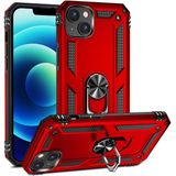 Wowacs Apple iPhone 15 ile Uyumlu Kılıf Tam Koruma Yüzüklü Standlı Tank Gövdeli Telefon Kılıfı Kapak Kırmızı