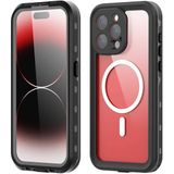 Wowacs Apple iPhone 15 Pro Max ile Uyumlu Kılıf Su Geçirmez 360 Derece Koruma Waterproof Telefon Kılıfı - Siyah