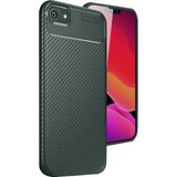 Wowacs Apple iPhone 16E Uyumlu Kılıf Karbon Tasarım Kamera Korumalı Silikon Telefon Kılıfı Kapak - Koyu Yeşil