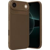 Wowacs Apple iPhone 17 Air Uyumlu Kılıf Karbon Tasarım Kamera Korumalı Silikon Telefon Kılıfı Kapak - Kahverengi