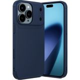 Wowacs Apple iPhone 17 Pro Max Uyumlu Kılıf Karbon Tasarım Kamera Korumalı Silikon Telefon Kılıfı Kapak - Lacivert