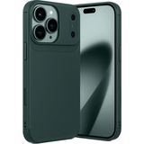 Wowacs Apple iPhone 17 Pro Uyumlu Kılıf Karbon Tasarım Kamera Korumalı Silikon Telefon Kılıfı Kapak - Koyu Yeşil