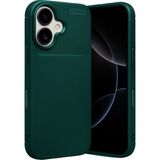 Wowacs Apple iPhone 17 Uyumlu Kılıf Karbon Tasarım Kamera Korumalı Silikon Telefon Kılıfı Kapak - Koyu Yeşil