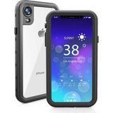 Wowacs Apple iPhone Xr 6.1 ile Uyumlu Kılıf Su Geçirmez 360 Derece Koruma Waterproof Telefon Kılıfı - Siyah